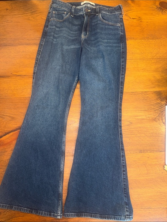 Hollister Denim - Hollister Dark Blue High-Rise Flare Jeans - Women's
